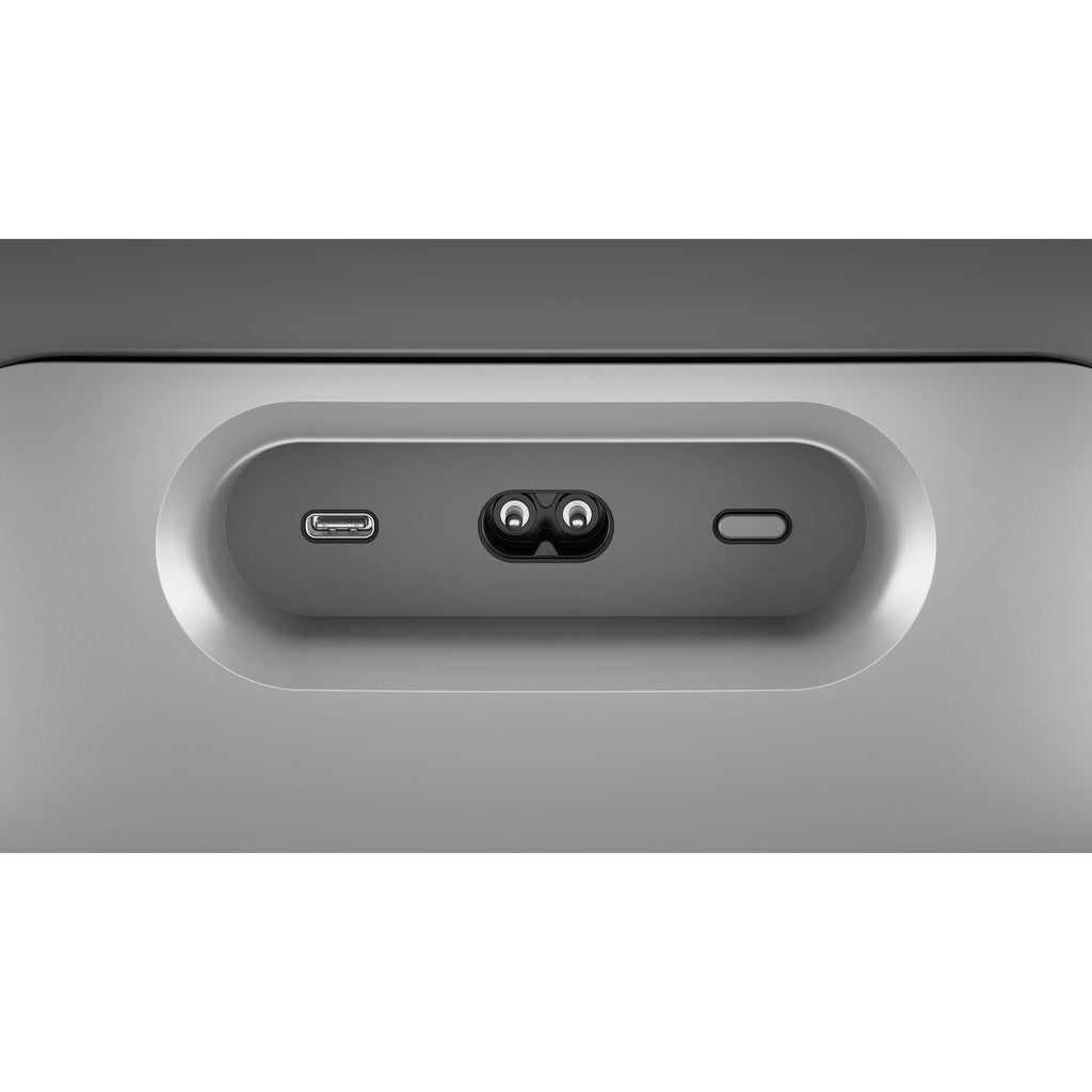 Bowers & Wilkins Zeppelin Pro wireless speaker with sleek black design and integrated control buttons on top.