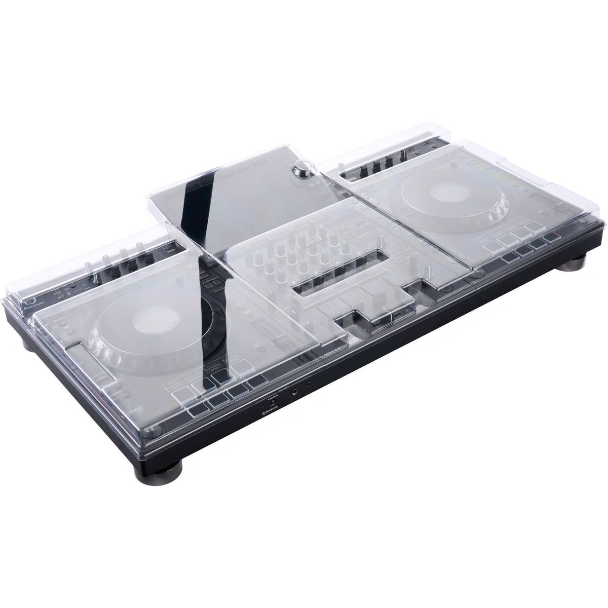 Decksaver AlphaTheta XDJ-AZ DJ cover, durable black protective case for Pioneer XDJ-AZ DJ controller, showing sleek design and secure fit.