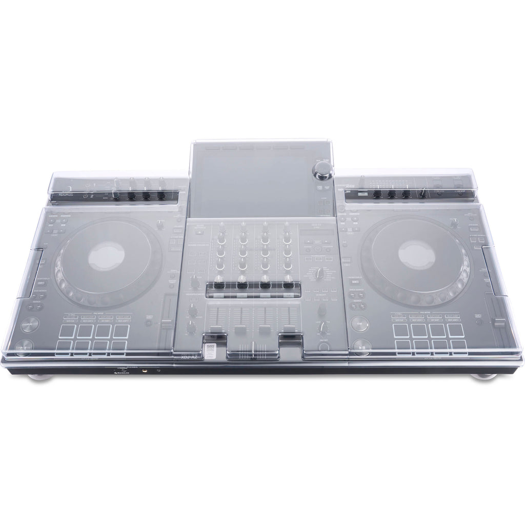 Decksaver AlphaTheta XDJ-AZ DJ cover protecting the controller with a sleek, durable black plastic design.