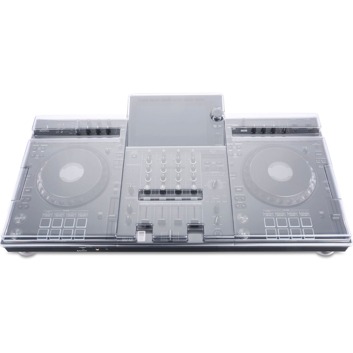 Decksaver AlphaTheta XDJ-AZ DJ cover protecting the controller with a sleek, durable black plastic design.