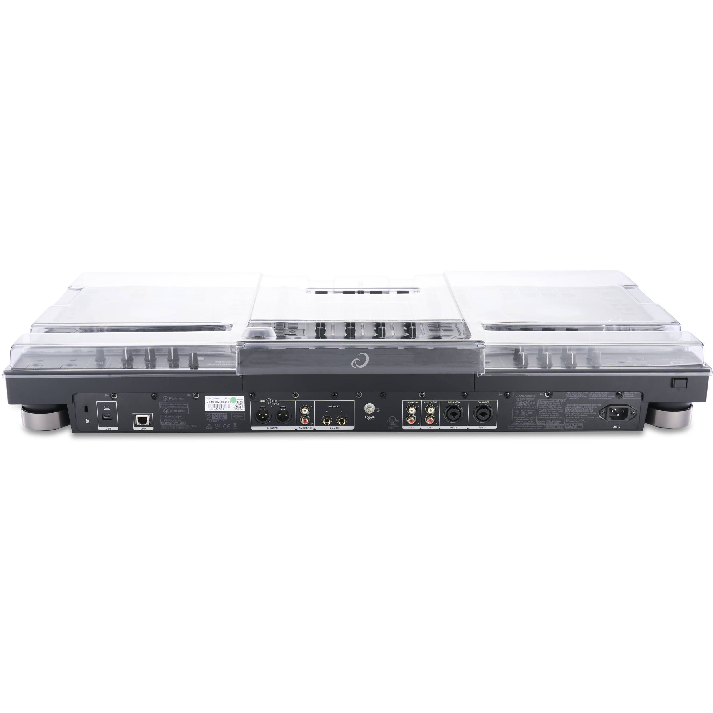 Decksaver AlphaTheta XDJ-AZ DJ cover protecting the DJ controller with a sleek, durable plastic design.