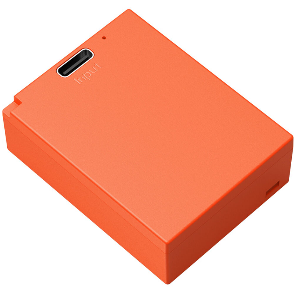 SmallRig NP-W126S USB-C rechargeable camera battery in orange, designed for DSLR and mirrorless cameras.