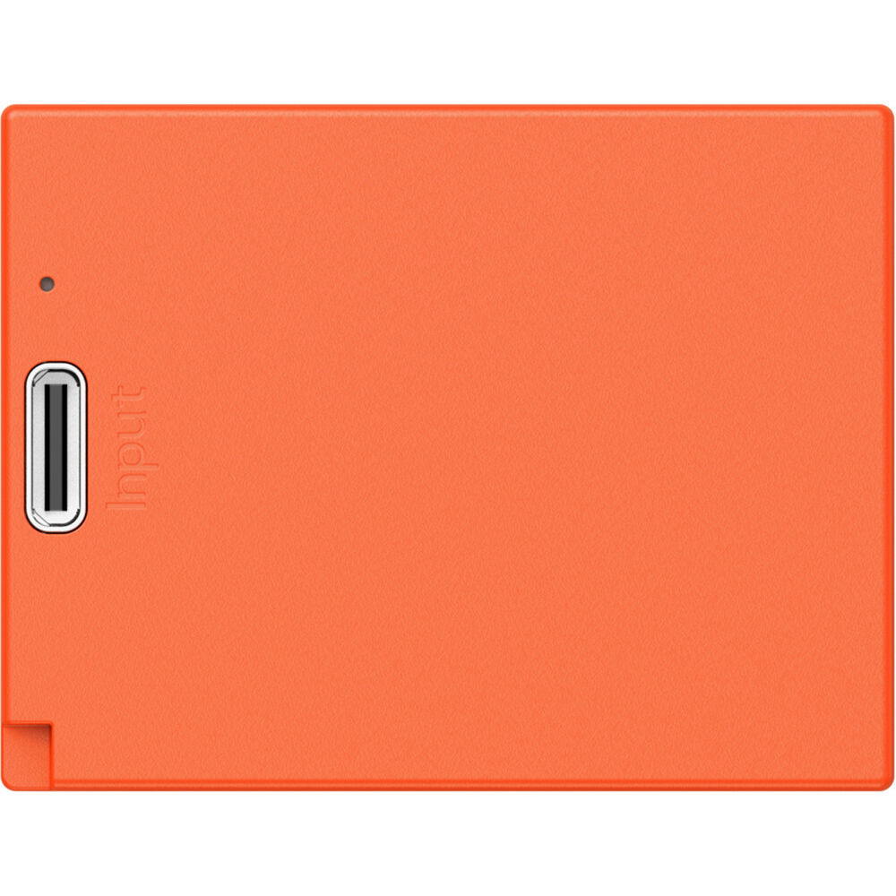 SmallRig NP-W126S USB-C rechargeable camera battery in orange, designed for compatible cameras, with USB-C charging port.