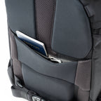 Think Tank Walker Pro Series backpack for video equipment with padded compartments and adjustable straps, designed for professional videographers.