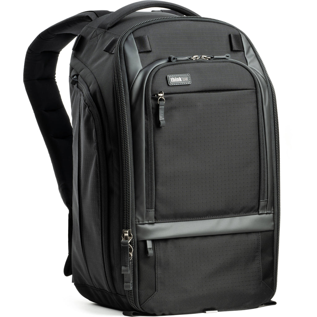 Think Tank Walker Pro Series backpack with video equipment storage and padded compartments for professional camera gear.