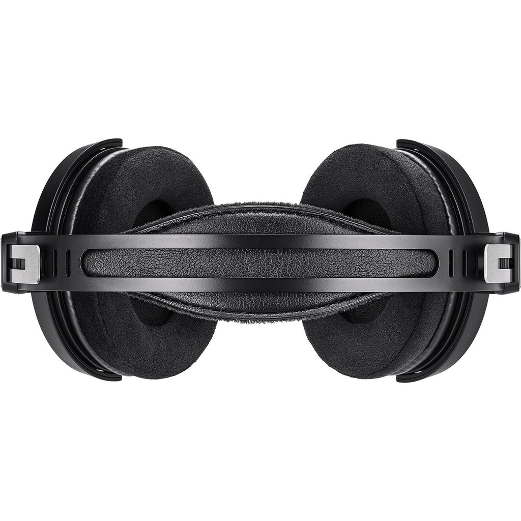Audio Technica ATH-R30x studio headphones with over-ear design and adjustable headband, shown in a close-up image.