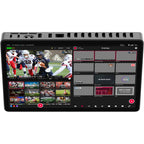 YoloLiv YoloBox Extreme video monitor with touchscreen display and multiple input ports for live streaming and video production.
