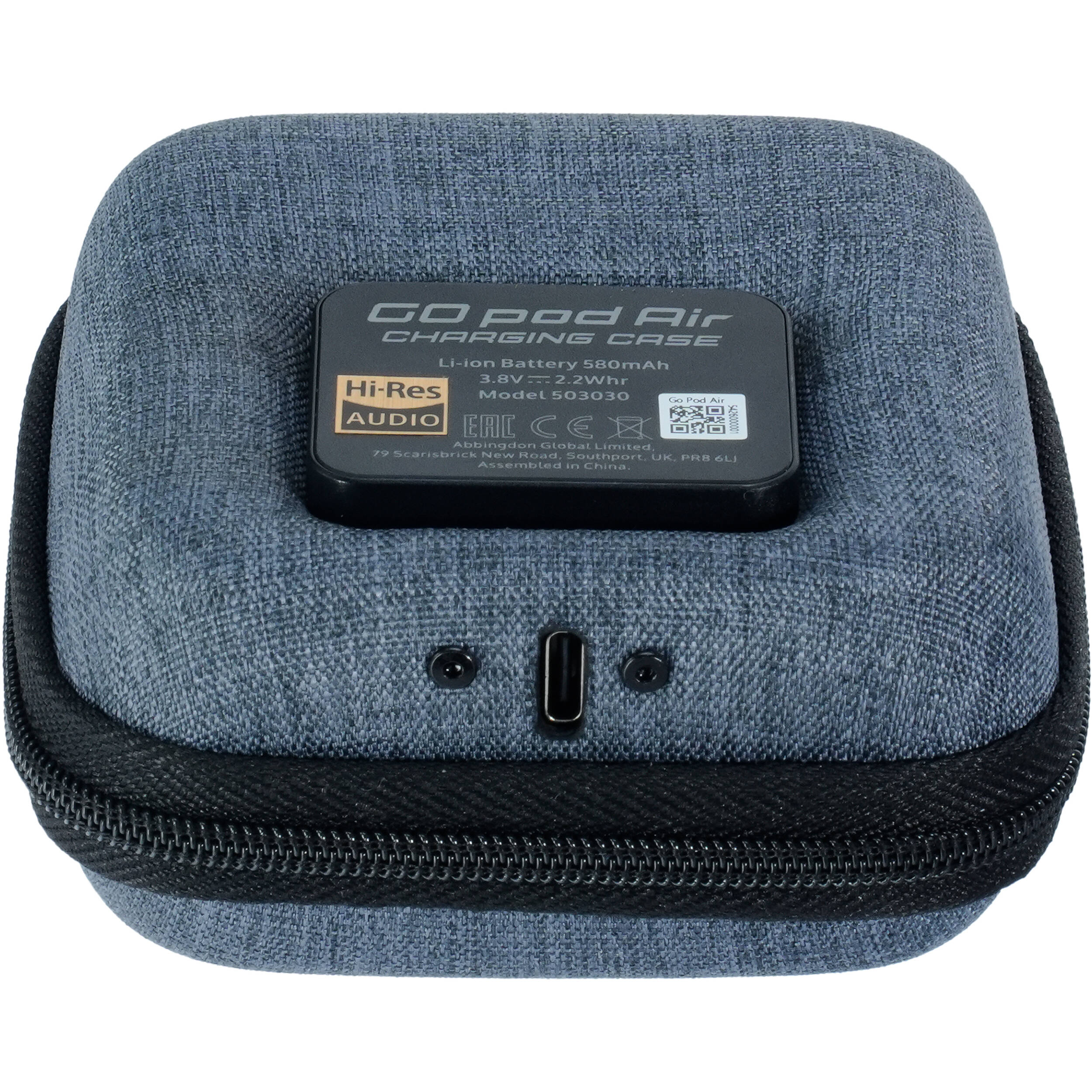 iFi Audio Go Pod Air headphone amplifier and DAC with compact design and input/output ports visible on the device