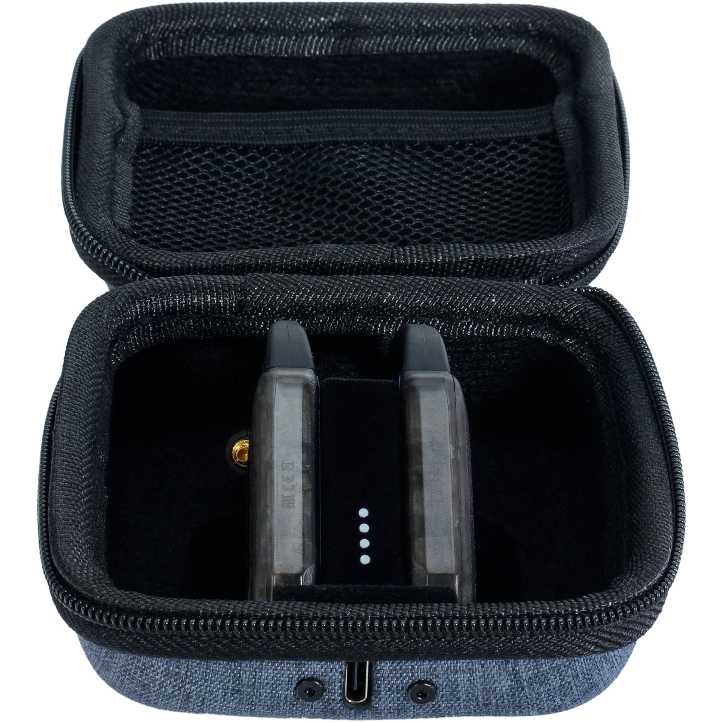 iFi Audio Go Pod Air headphone amplifier and DAC compact device with sleek design and control buttons.