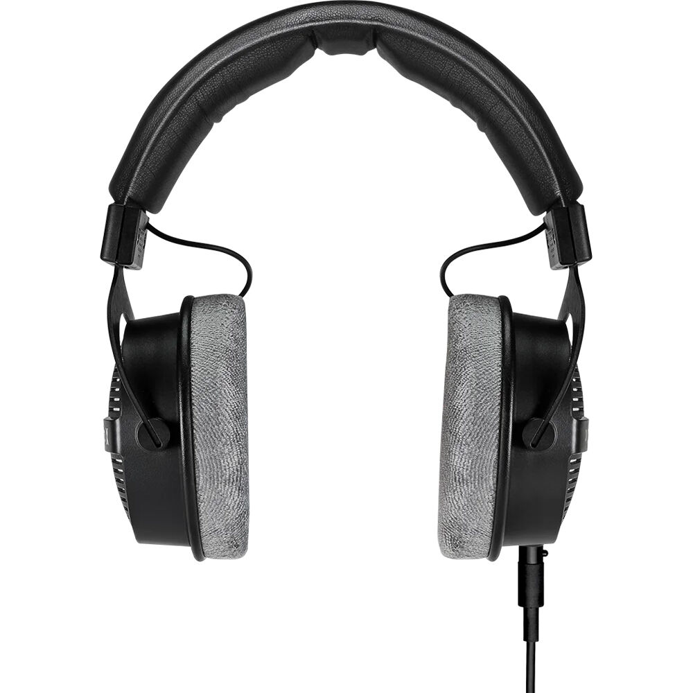 Beyerdynamic DT 990 Pro X studio headphones with over-ear design and open-back ear cups, black color, on a white background.