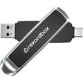 AlphaTheta SanDisk 1TB USB flash drive with black casing and compact design, ideal for data storage and transfer.