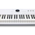 Arturia AstroLab 88 performance keyboard with 88 keys, featuring sleek black design and control knobs for music production.