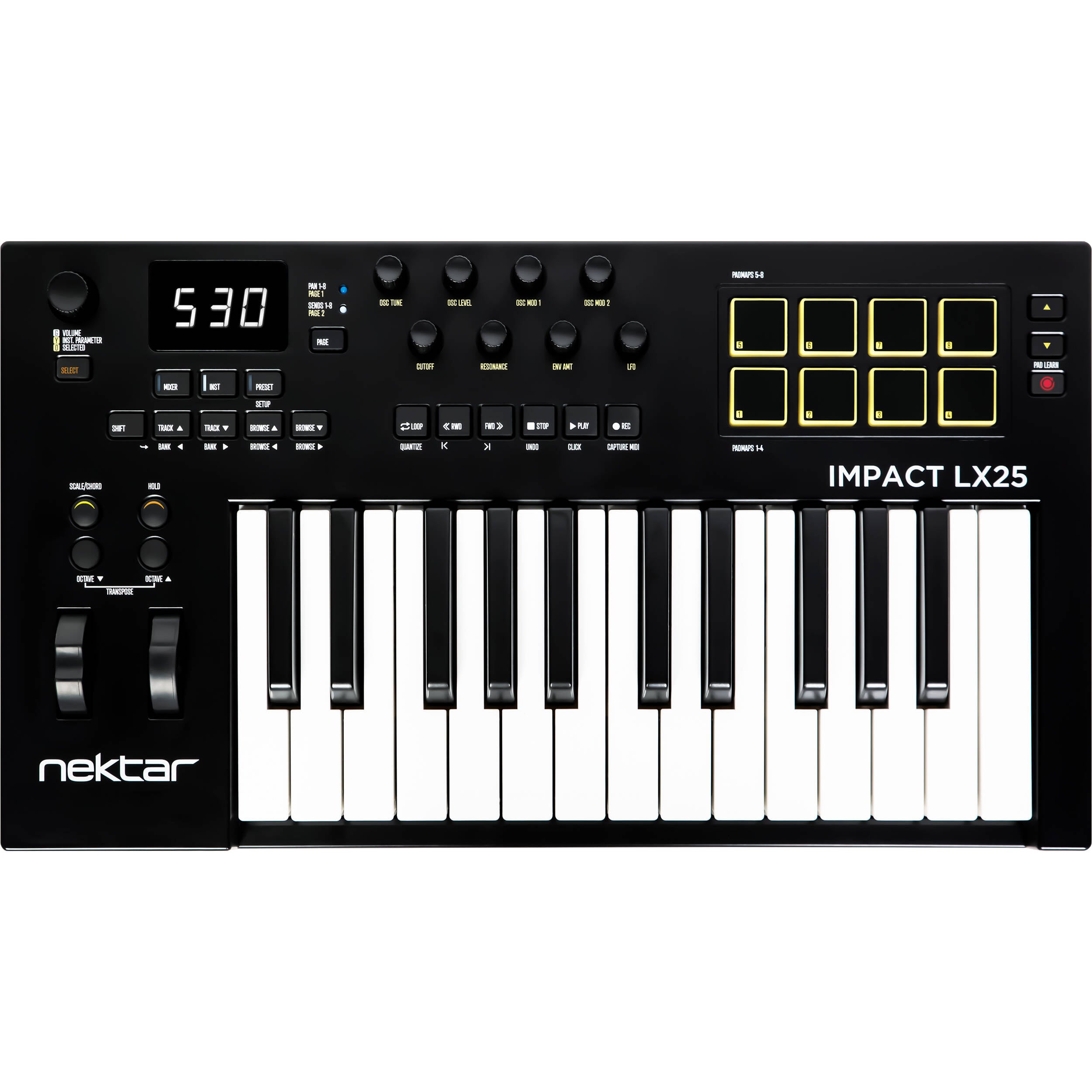Nektar Impact LX25 MK3 – Compact MIDI Controller for DAW Control
