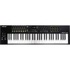 Nektar Impact LX61 MK3 MIDI keyboard with 61 keys, control knobs, and colorful pads on a white background.