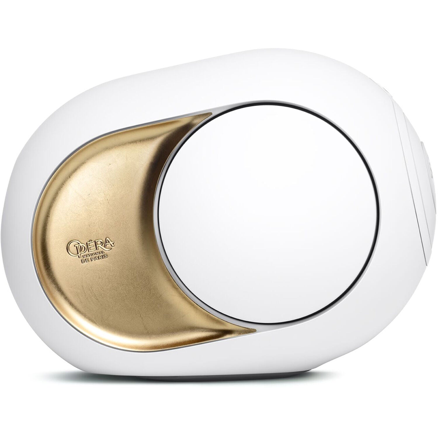 Devialet Phantom Ultimate wireless speaker with sleek design and controls, showcasing its high-performance audio features.