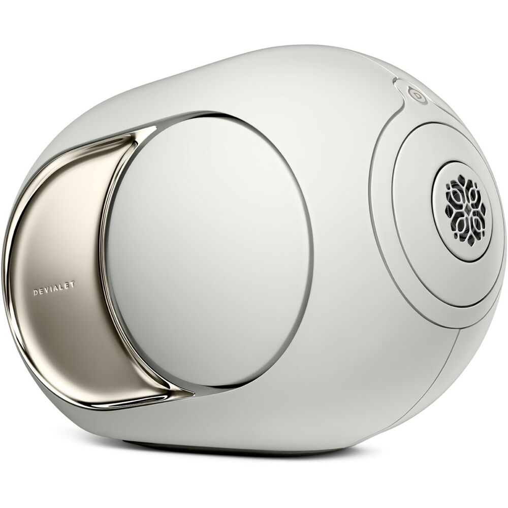 Devialet Phantom Ultimate wireless speaker with sleek design and high-quality audio, showcasing its modern appearance.