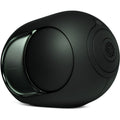 Devialet Phantom Ultimate wireless speaker with sleek design and controls, showcasing high-fidelity audio equipment.