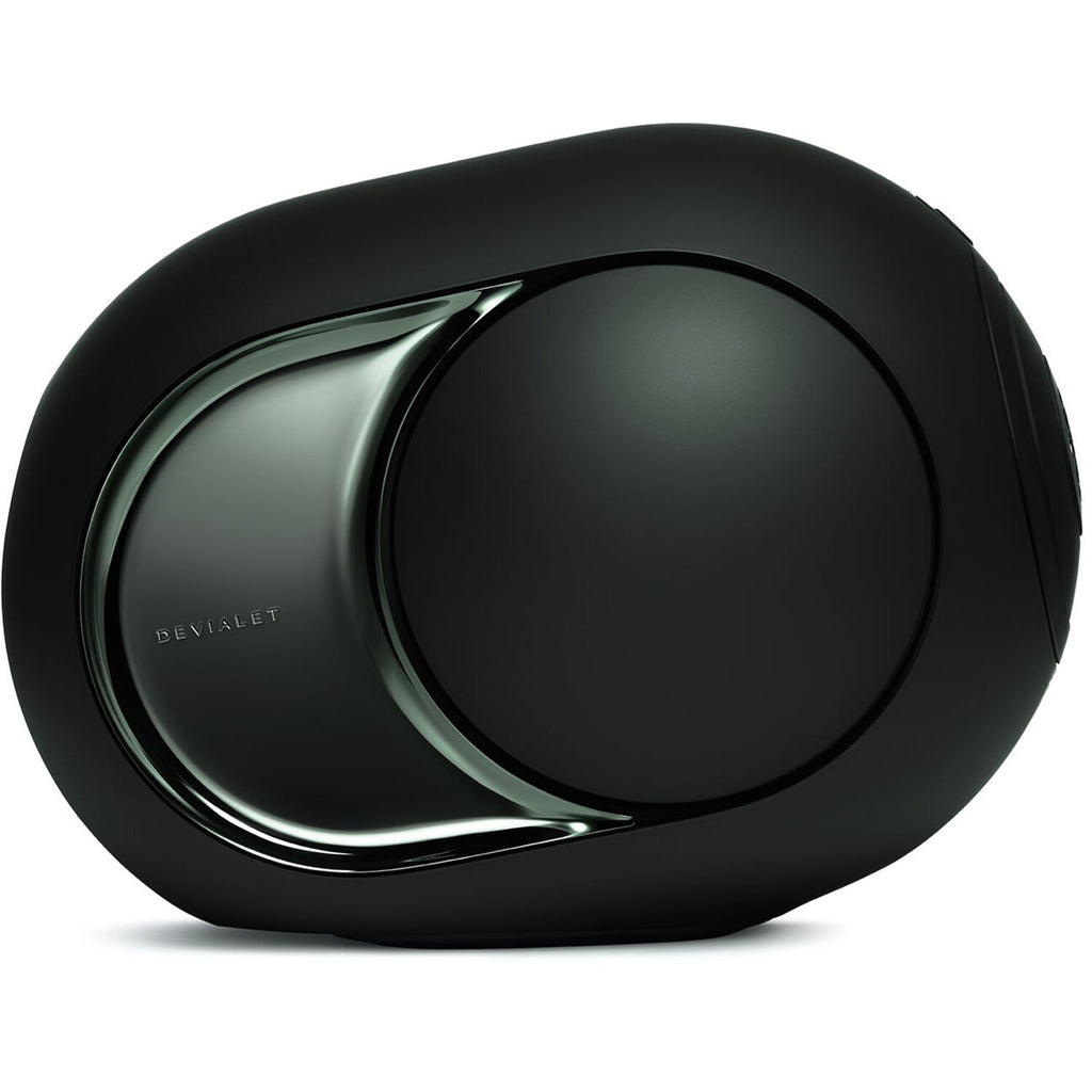 Devialet Phantom Ultimate wireless speaker with sleek design and controls, showcasing its premium build and modern look.