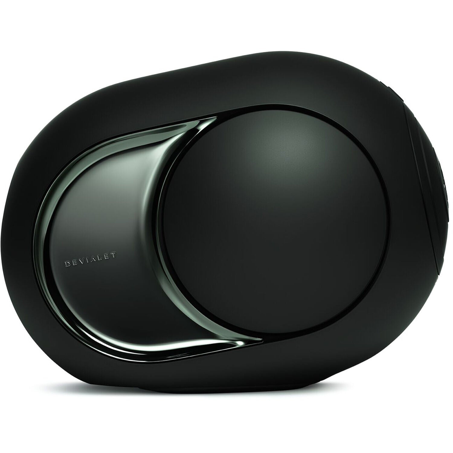 Devialet Phantom Ultimate wireless speaker with sleek design and controls, showcasing its premium build and modern look.