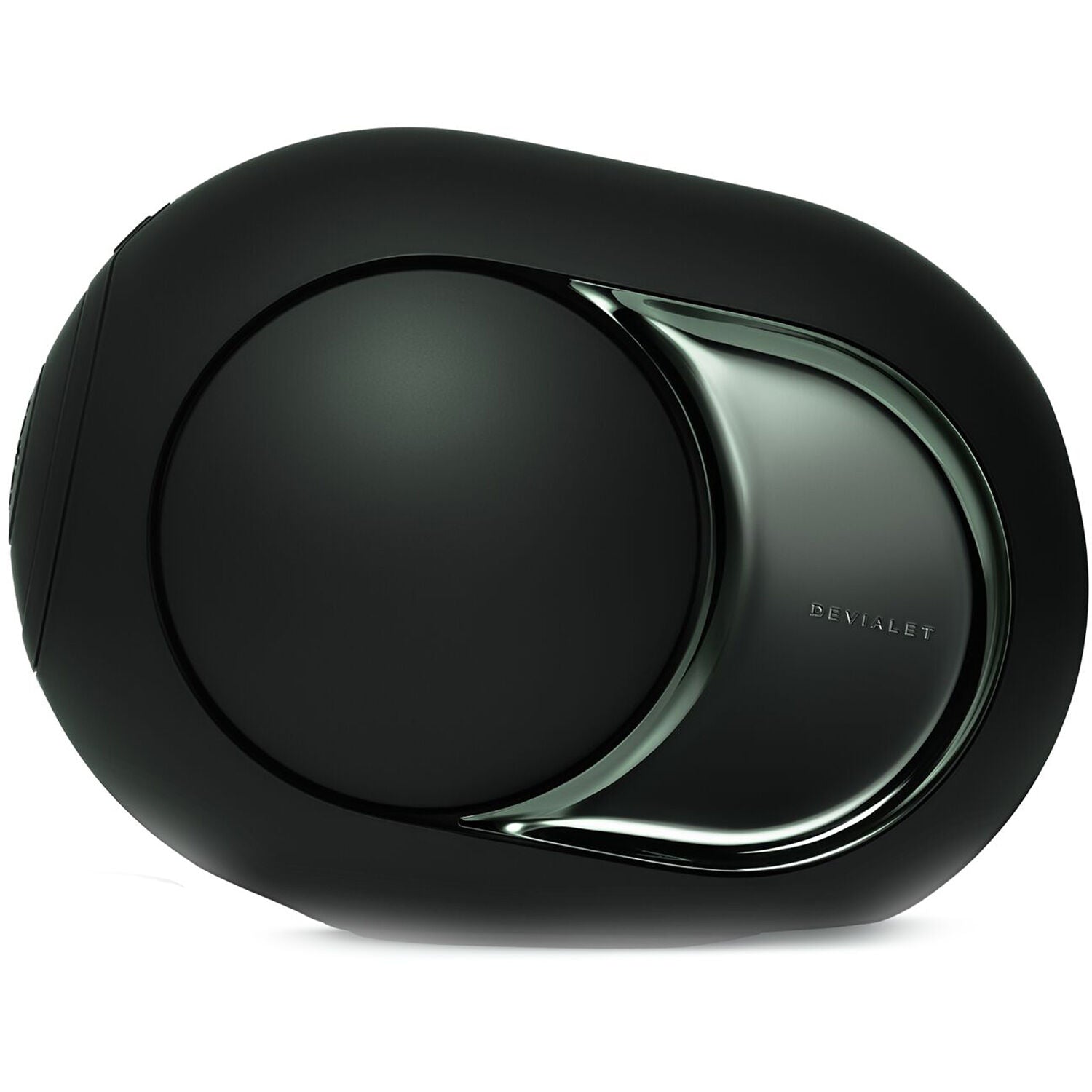 Devialet Phantom Ultimate wireless speaker with sleek design and high-volume 108 dB sound output, showcasing premium audio technology.