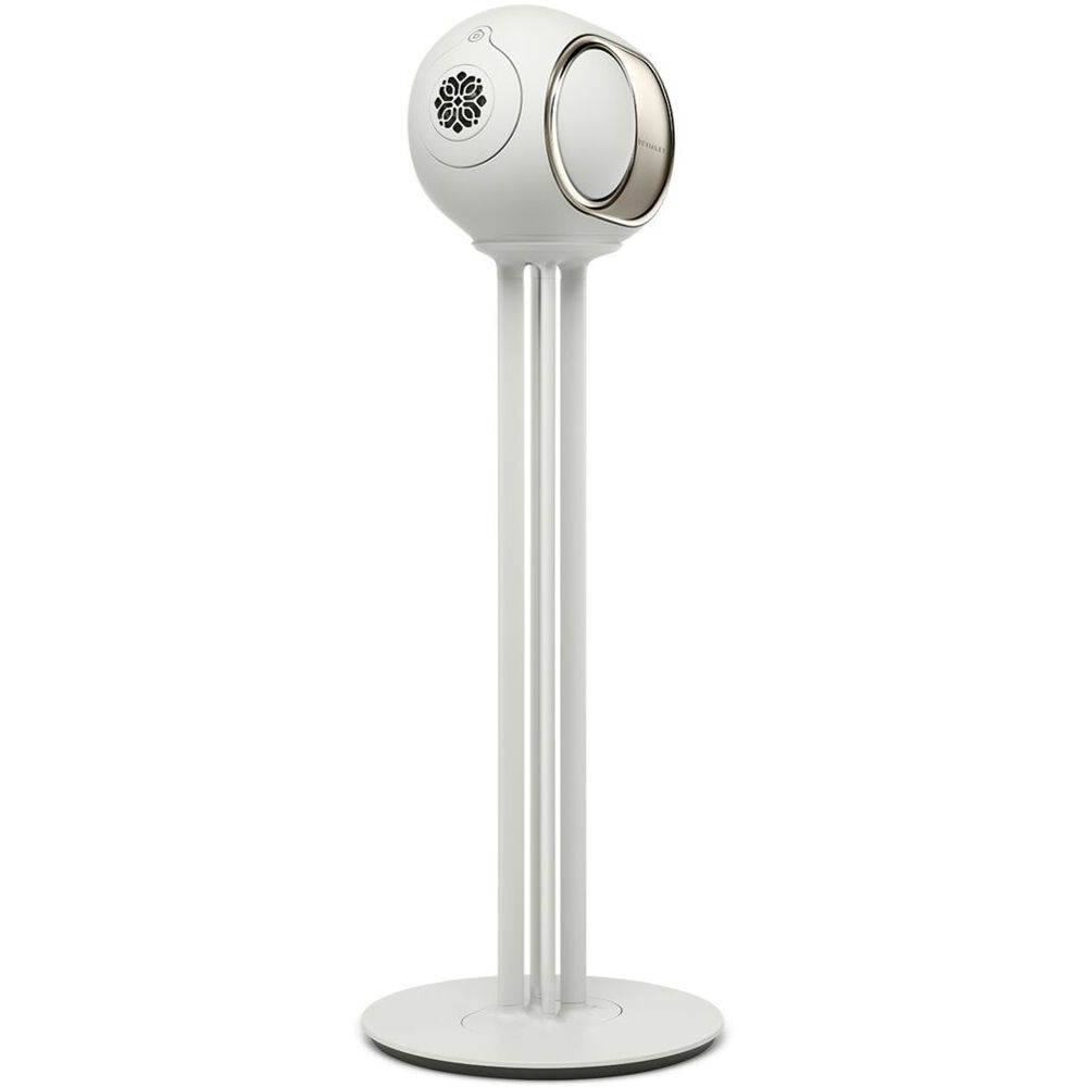 Devialet Tree Phantom Ultimate 98 dB speaker stands, showcasing sleek design and sturdy construction for optimal audio setup.