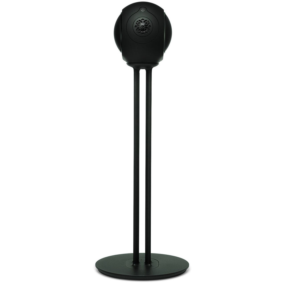 Devialet Tree Phantom Ultimate 98 dB speaker stands with sleek design, supporting high-end wireless speakers for optimal audio performance.