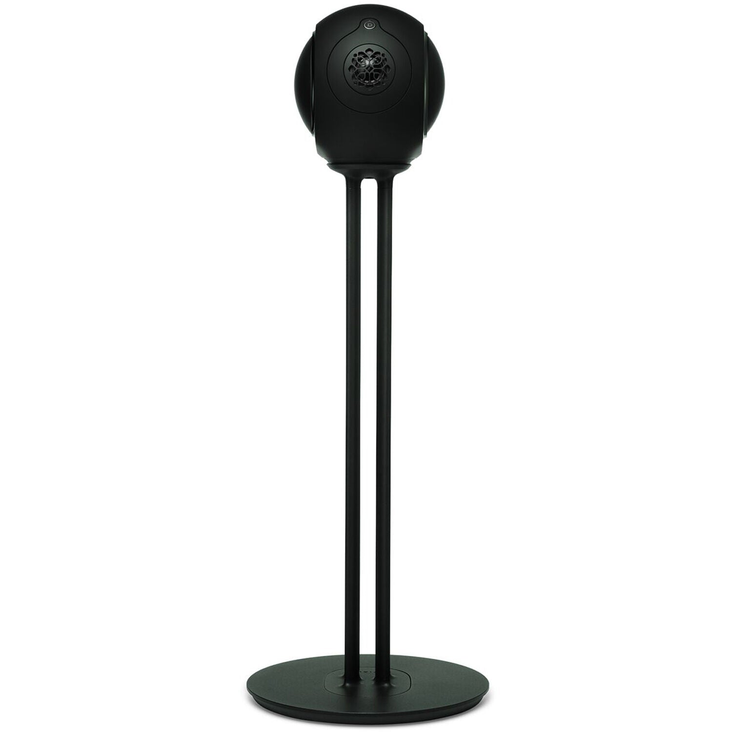 Devialet Tree Phantom Ultimate 98 dB speaker stands with sleek design, supporting high-end wireless speakers for optimal audio performance.