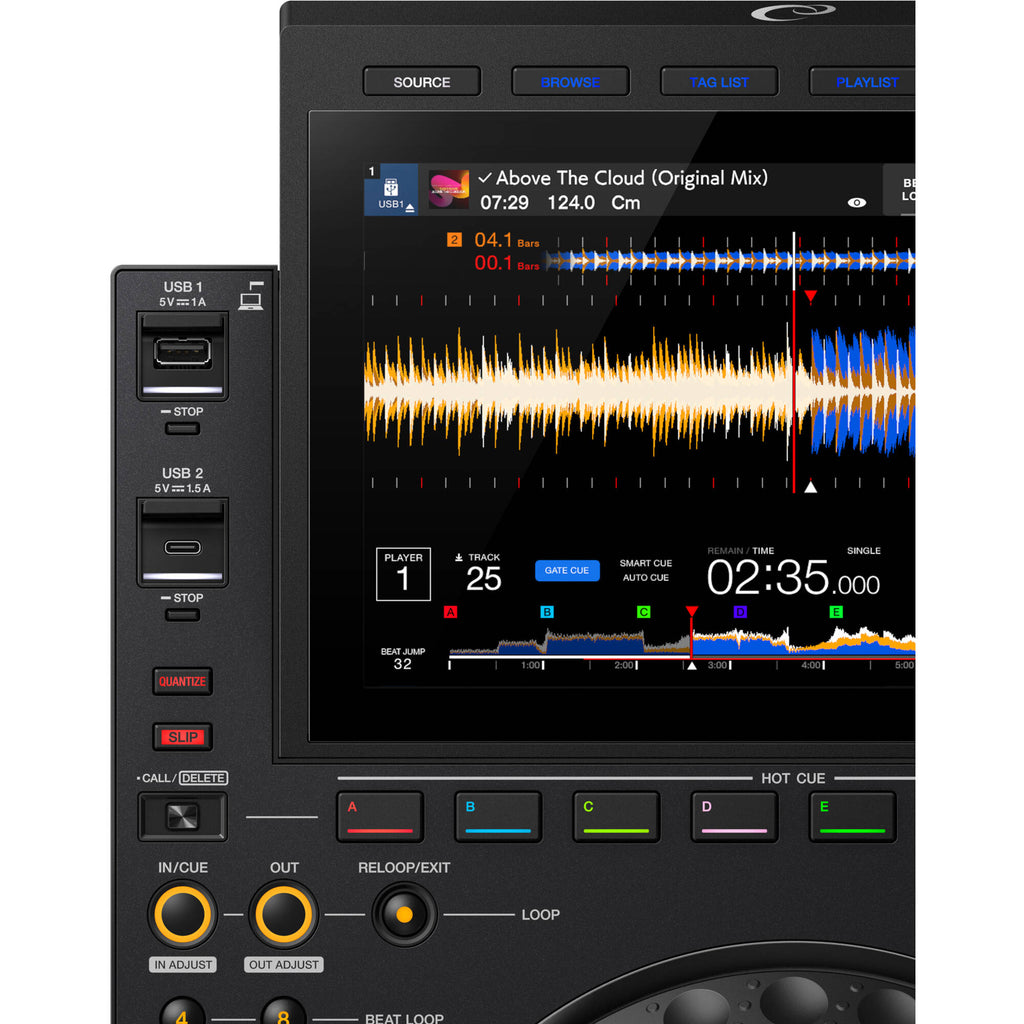 AlphaTheta CDJ-3000X DJ media players with jog wheels, display screens, and controls for professional DJ setups.