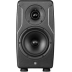 IK Multimedia iLoud Precision 6 MK2 active nearfield monitor speaker showing front view with control panel and speaker grille.