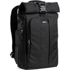 Think Tank FocusPoint RollTop video equipment bag with roll-top closure and adjustable straps for carrying gear securely.
