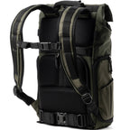 Think Tank FocusPoint RollTop video equipment bag with padded compartments and roll-top closure for secure storage.