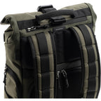 Think Tank FocusPoint RollTop video equipment bag with padded compartments and adjustable straps for professional camera gear storage.