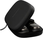 Bowers & Wilkins Px8 S2 wireless headphones with sleek black design and plush ear cushions, showing the over-ear fit and branding.