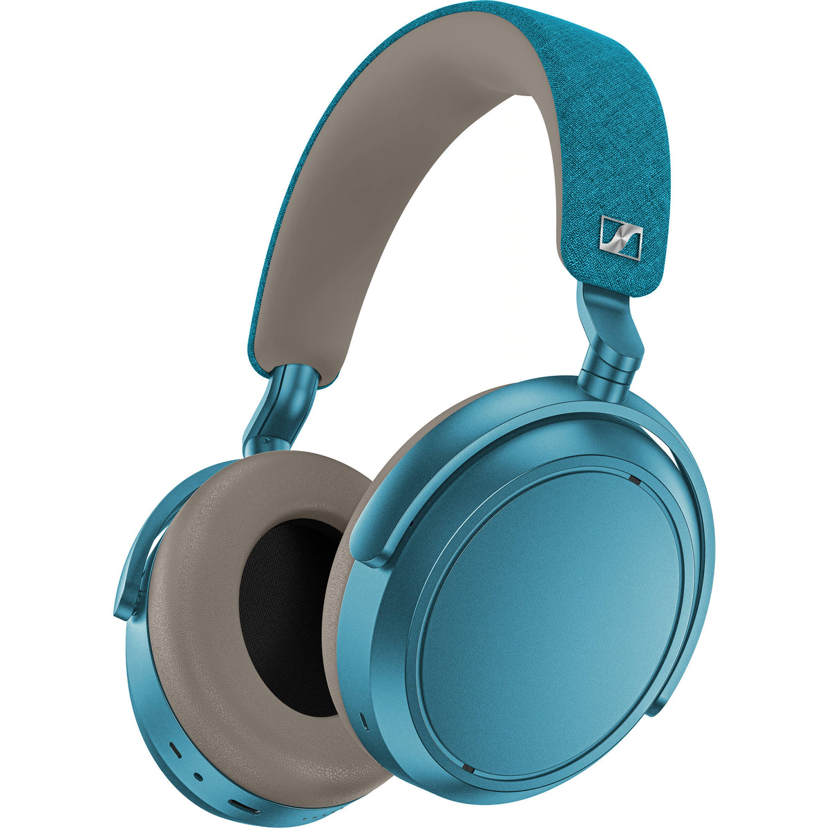 Sennheiser Momentum 4 Wireless headphones with over-ear design and padded ear cups, black color, on a plain background.