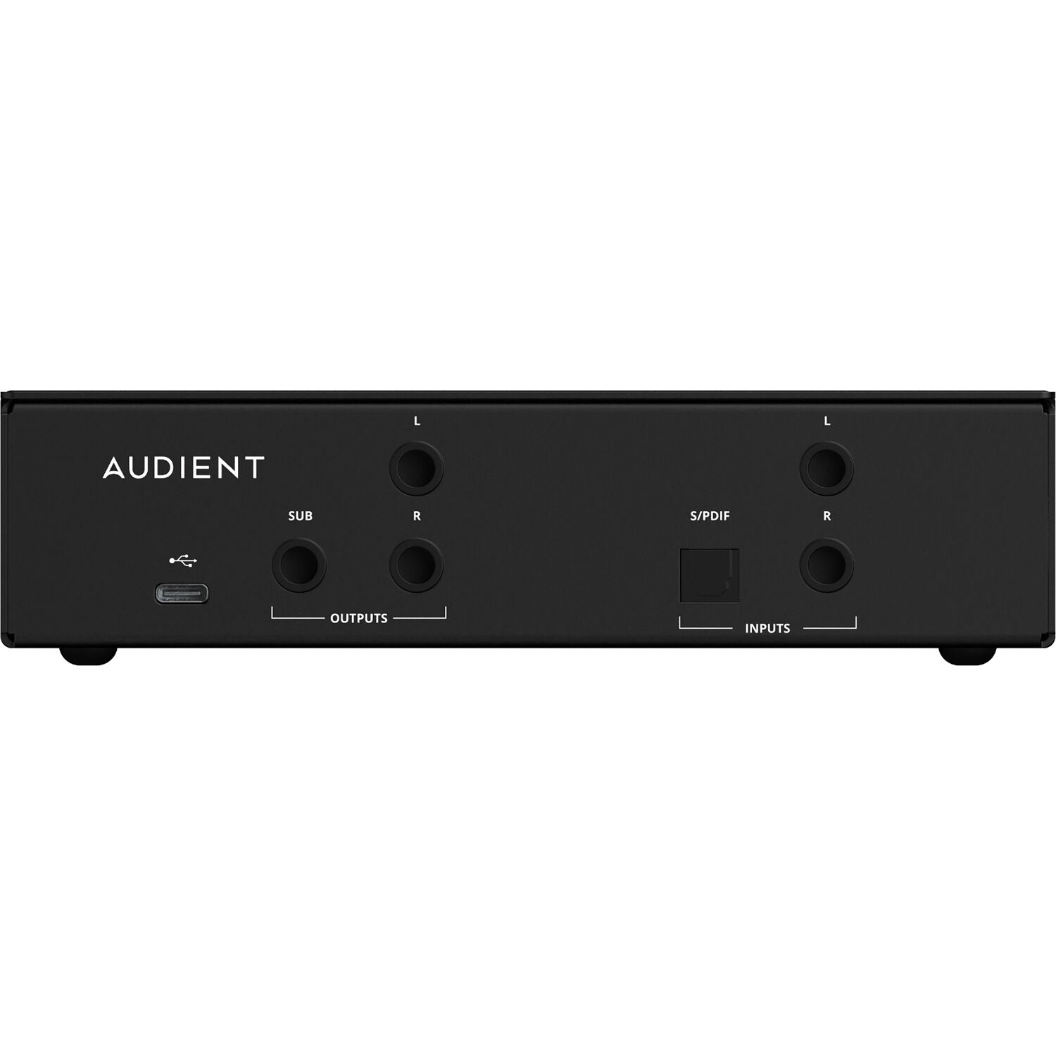 Audient ORIA Mini room calibration device with compact design and controls for accurate audio calibration.