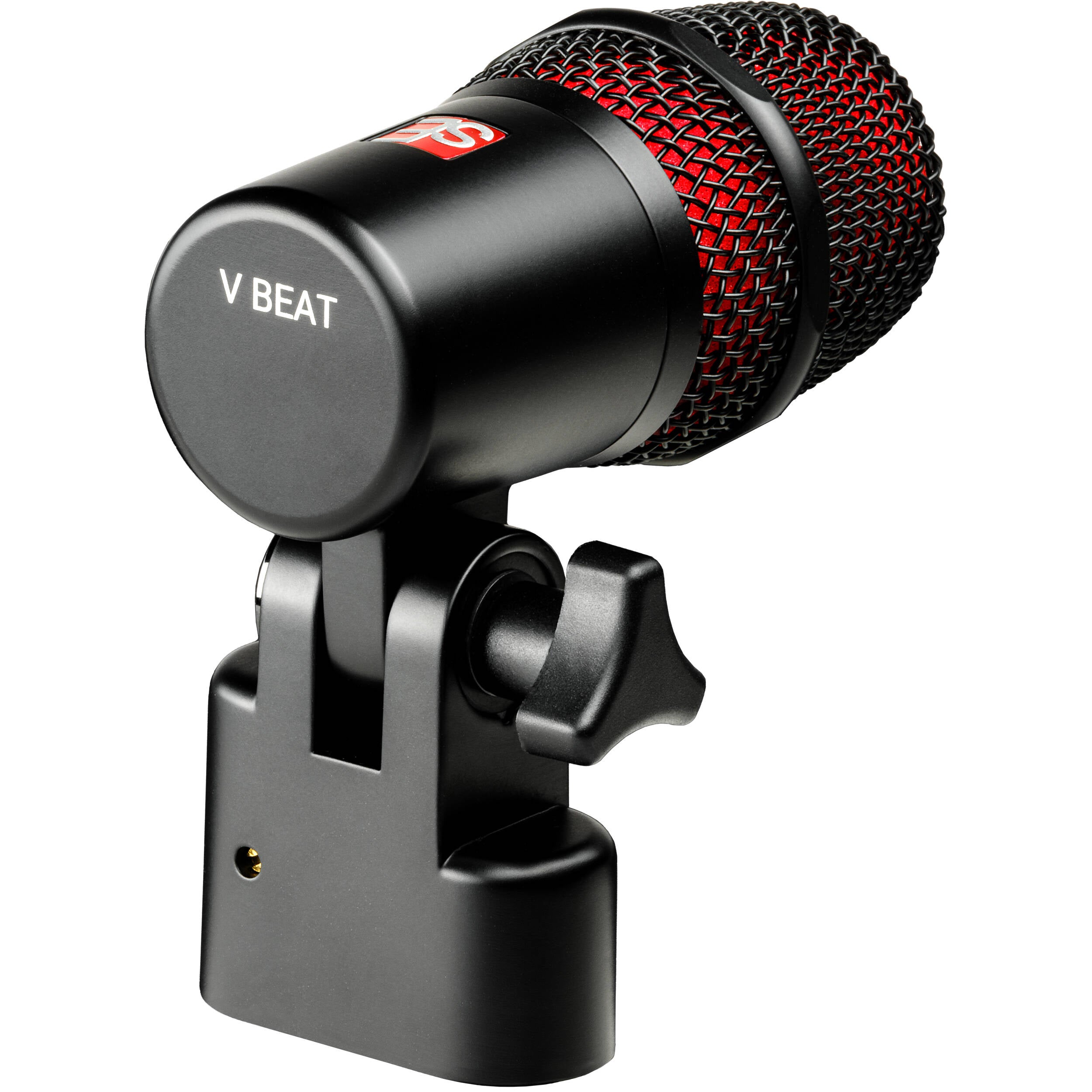 SE Electronics sE Electronics V BEAT dynamic microphone with black grille and body, suitable for studio and live vocals.