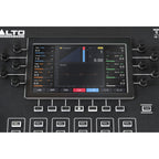 Alto Professional TMD16 digital mixer with multiple input channels, knobs, and control faders for audio mixing.