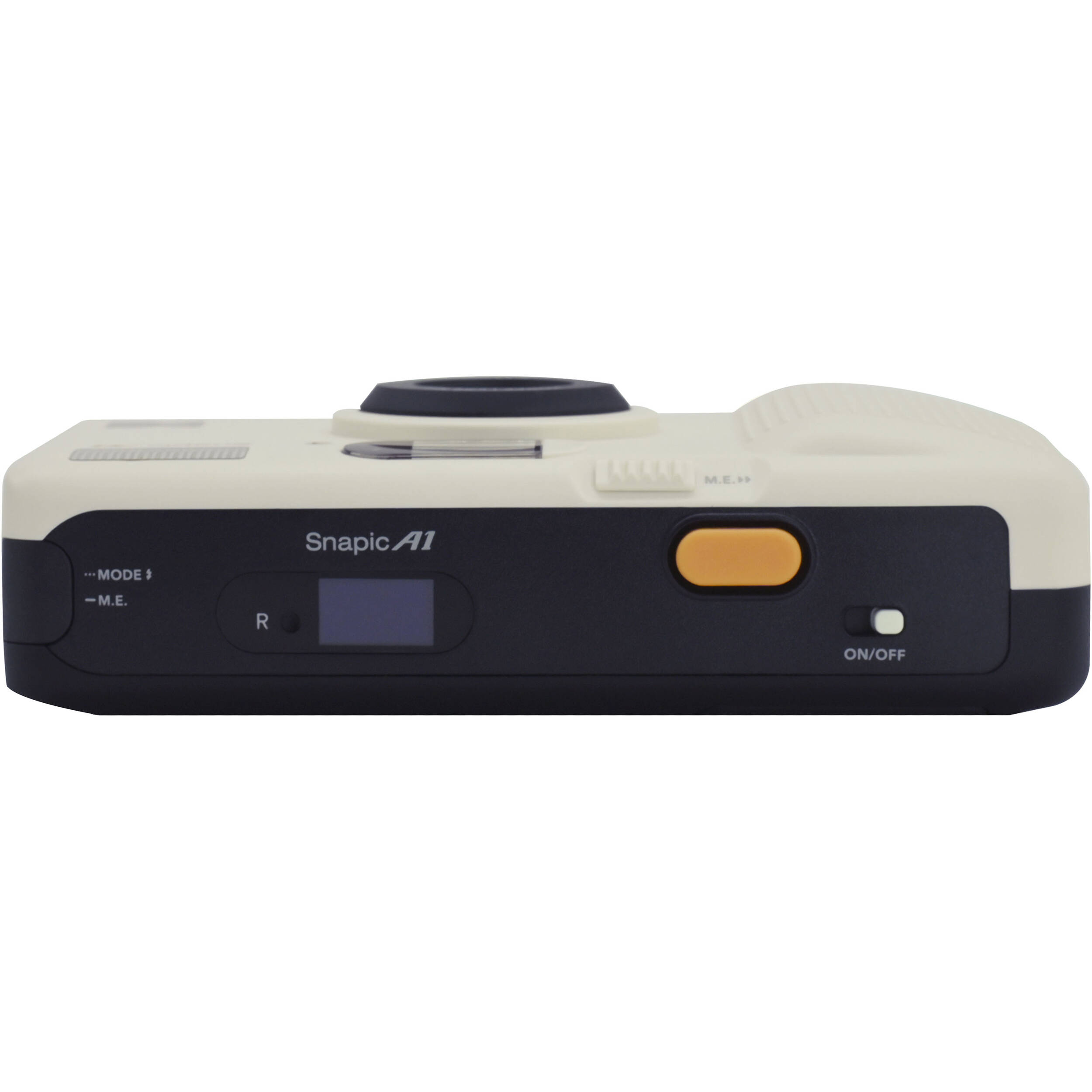 Kodak Snapic A1 instant compact camera with black body, ready to print photos, showcasing its lens and flash features.