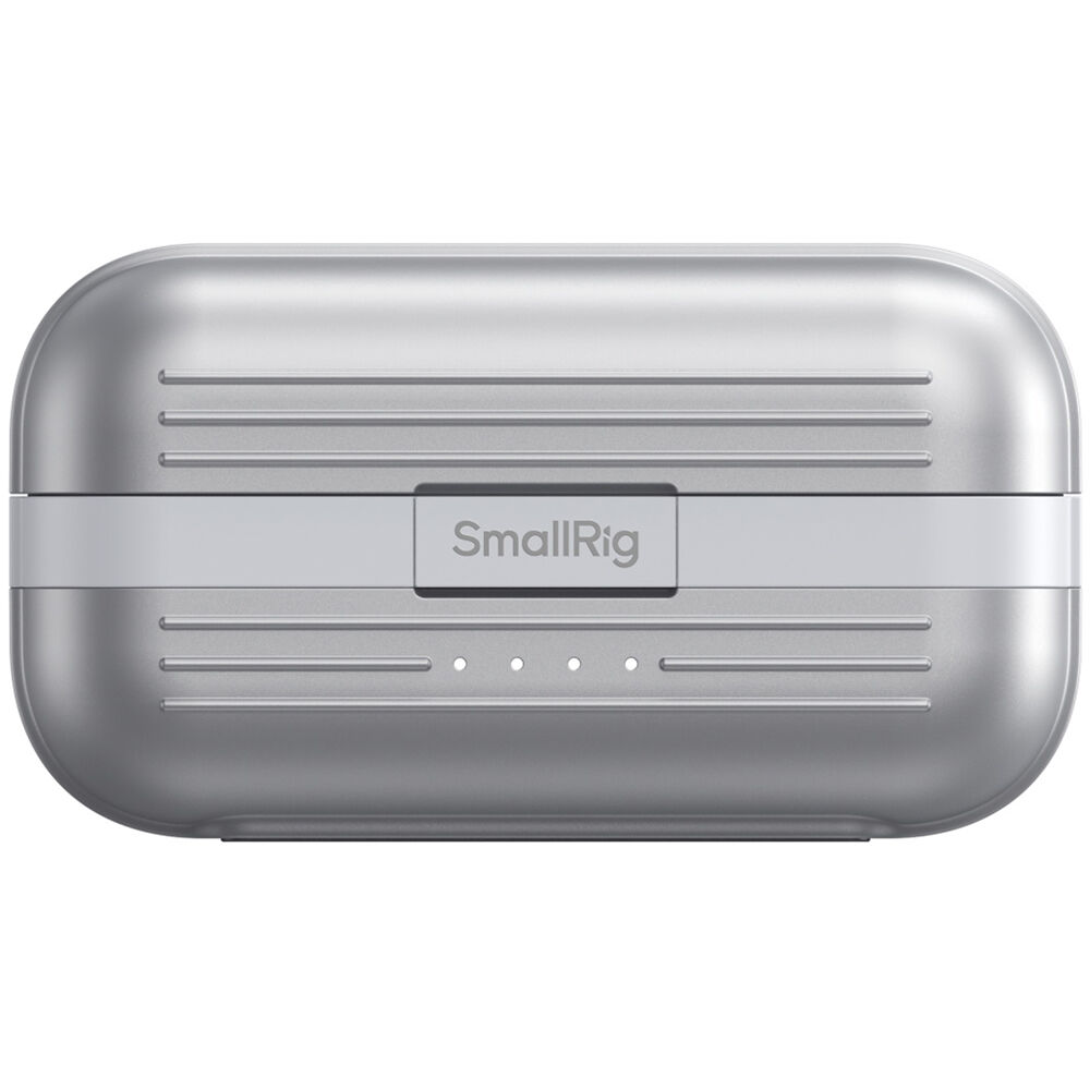 SmallRig S70 wireless microphone system with two transmitters, two receivers, and charging case for professional audio recording.