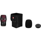 sE Electronics V7 MC2 dynamic microphone with black finish, shown from a side angle, designed for professional audio recording.
