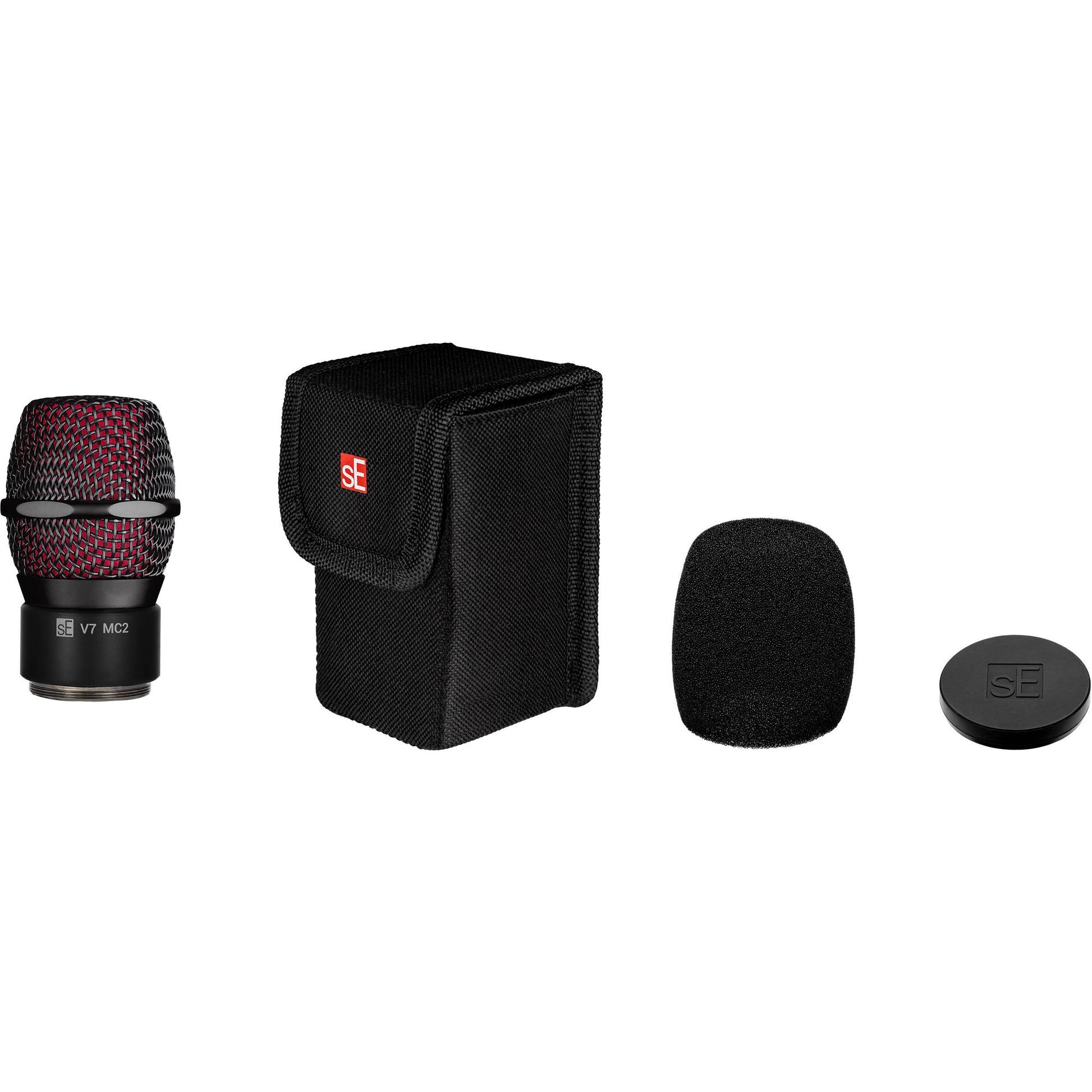 sE Electronics V7 MC2 dynamic microphone with cardioid capsule, professional audio equipment for vocals and instruments.