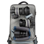 Think Tank Shape Shifter video equipment bag with adjustable compartments and padded exterior for professional camera gear storage.