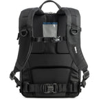 Think Tank Shape Shifter video equipment bag with adjustable compartments and padded interior for camera gear storage.