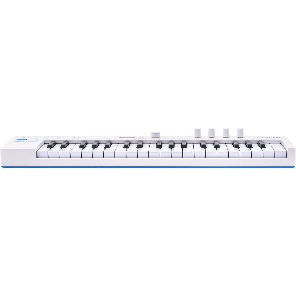 Arturia KeyStep 37 MK2 MIDI controller and sequencer with black and silver design, featuring keyboard and control knobs.