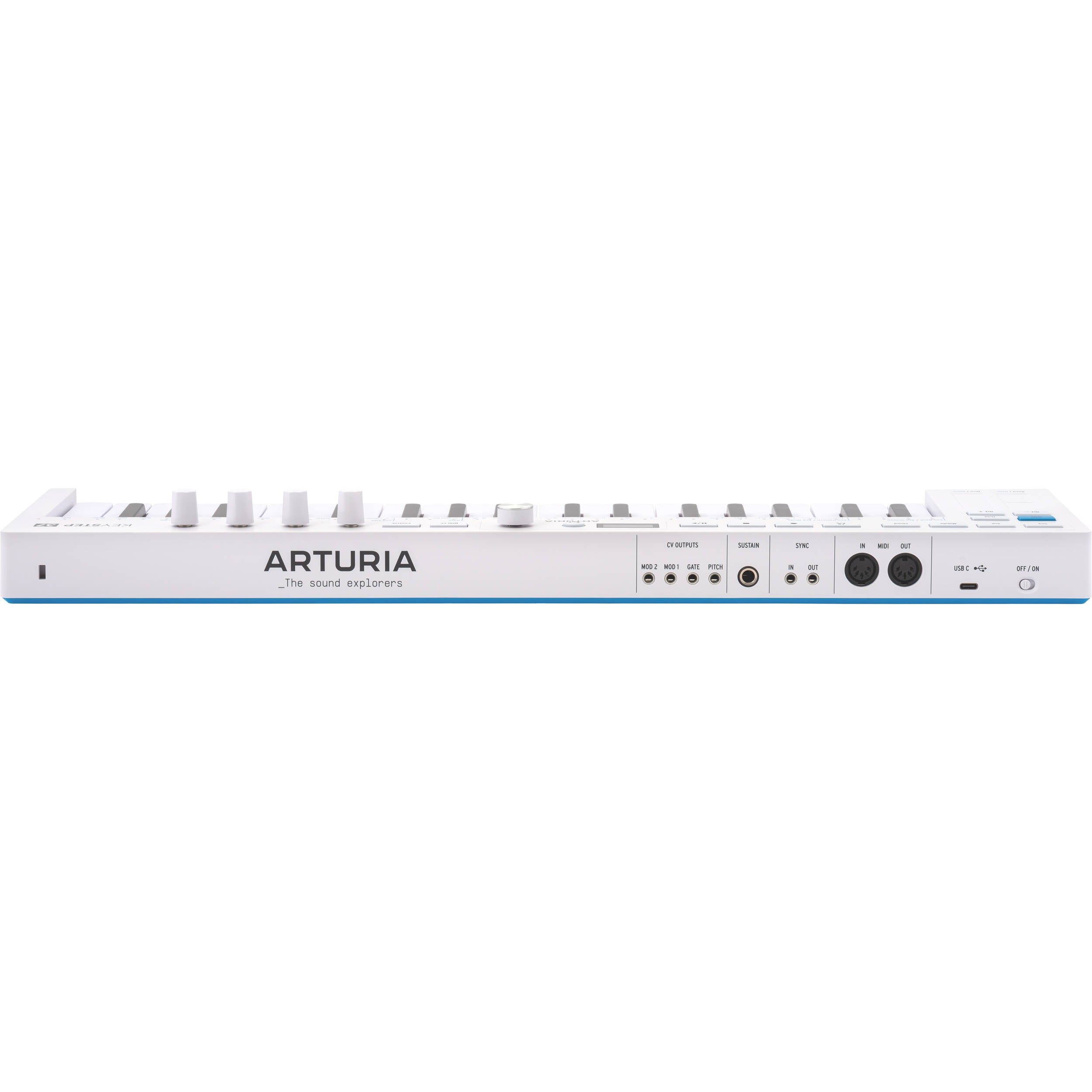 Arturia KeyStep 37 MK2 MIDI sequencer and controller with keyboard, knobs, and buttons for music production.