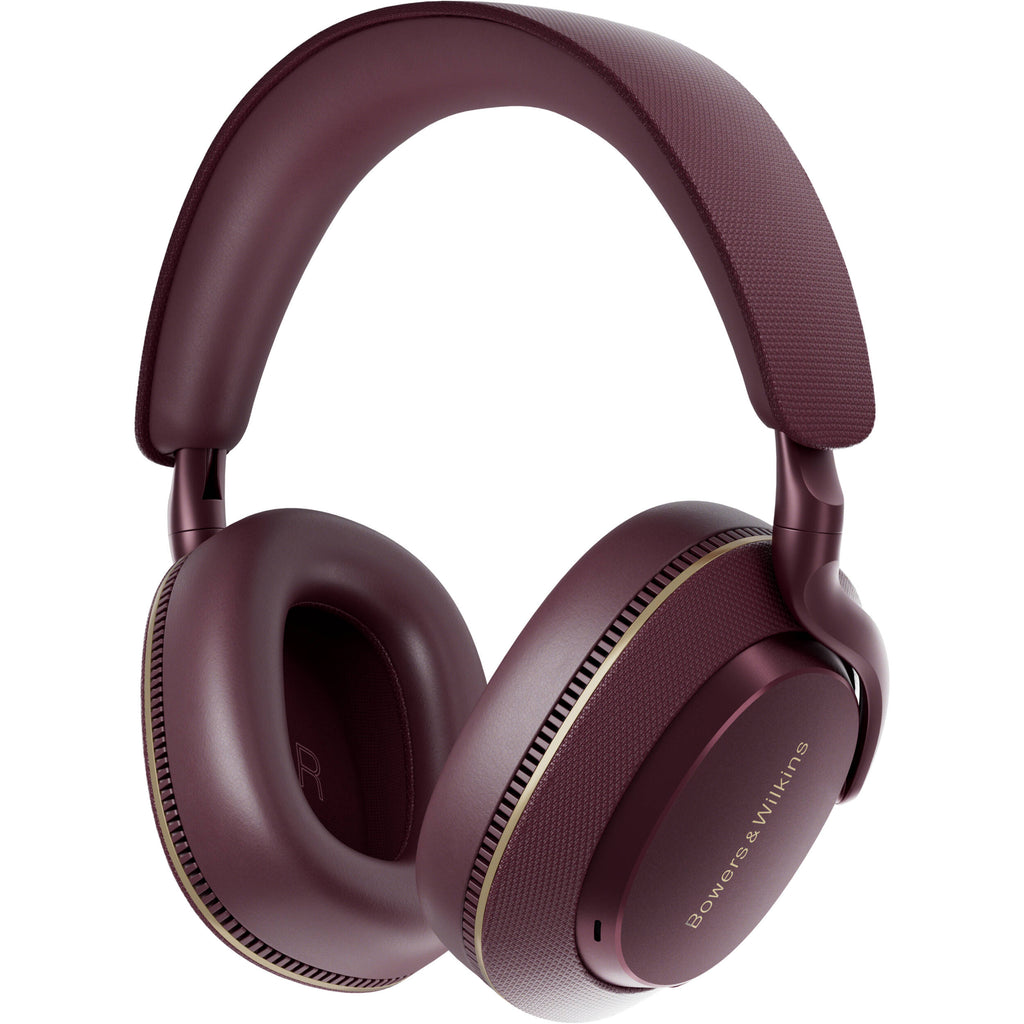 Bowers & Wilkins Px7 S3 wireless headphones with cushioned ear cups and sleek black design, showing the ear cups and headband.