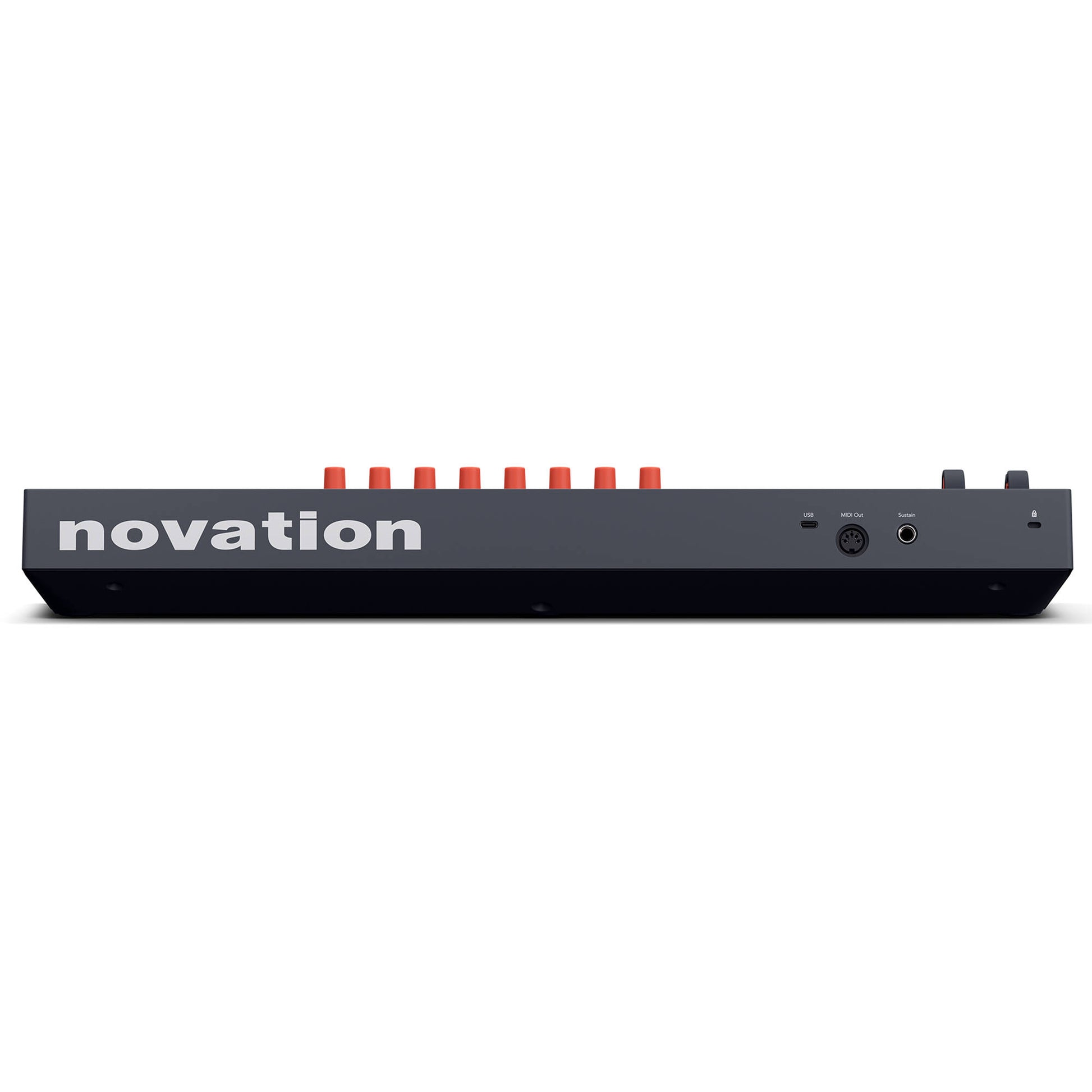 Novation FLkey 2 49 MIDI keyboard with illuminated keys, control knobs, and compact design for music production and performance.