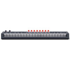 Novation FLkey 2 49 MIDI keyboard with 49 velocity-sensitive keys and control knobs, designed for music production and performance.