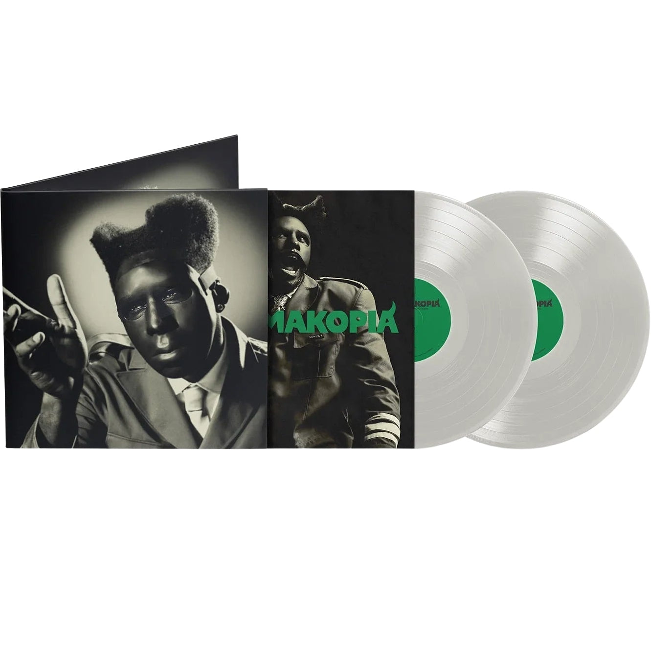 White vinyl 2LP of Tyler the Creator's Chromakopia album, hip-hop/rap/trap music, Columbia Records label.