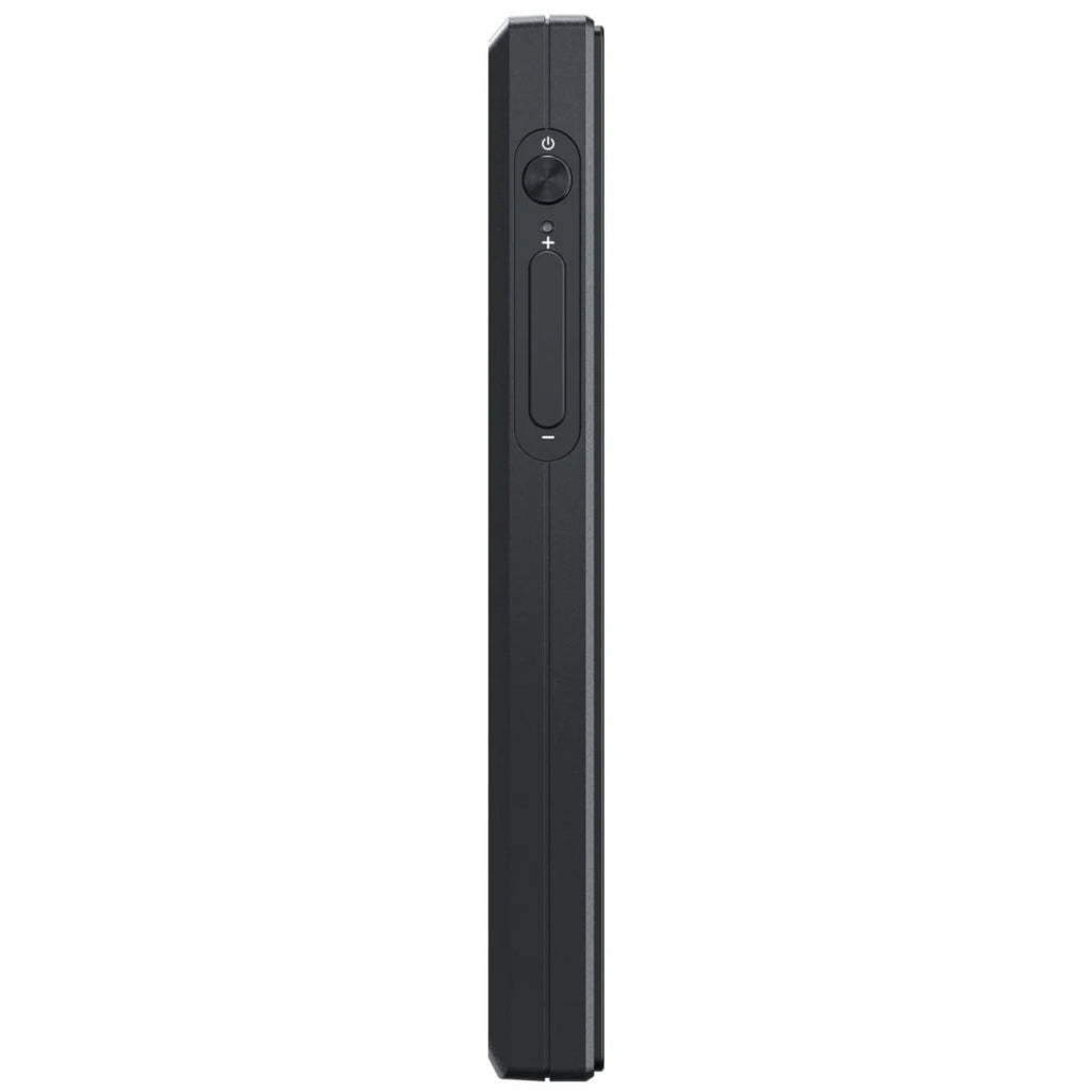 FiiO JM21 portable music player with sleek black design and digital display screen for high-quality audio playback.
